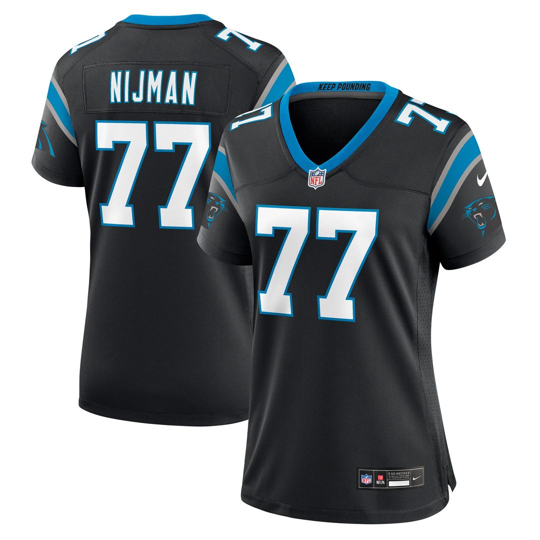 Yosh Nijman Carolina Panthers Nike Women's  Game Jersey -  Black