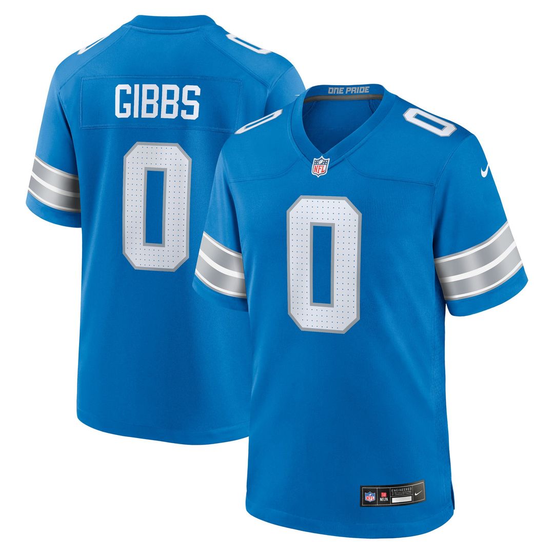 Jahmyr Gibbs Detroit Lions Nike Game Player Jersey - Blue
