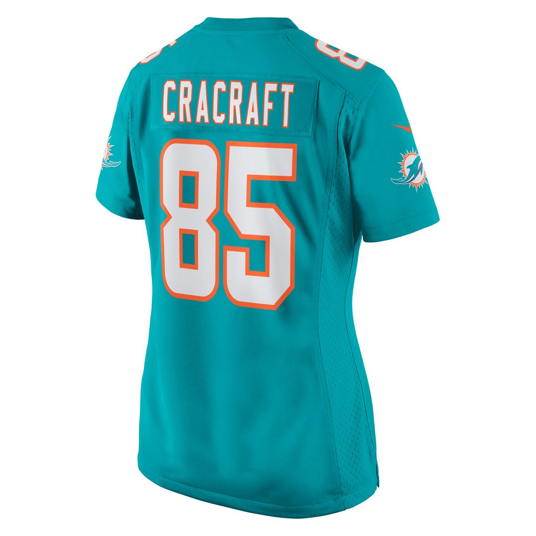 River Cracraft Miami Dolphins Nike Women's Game Player Jersey - Aqua