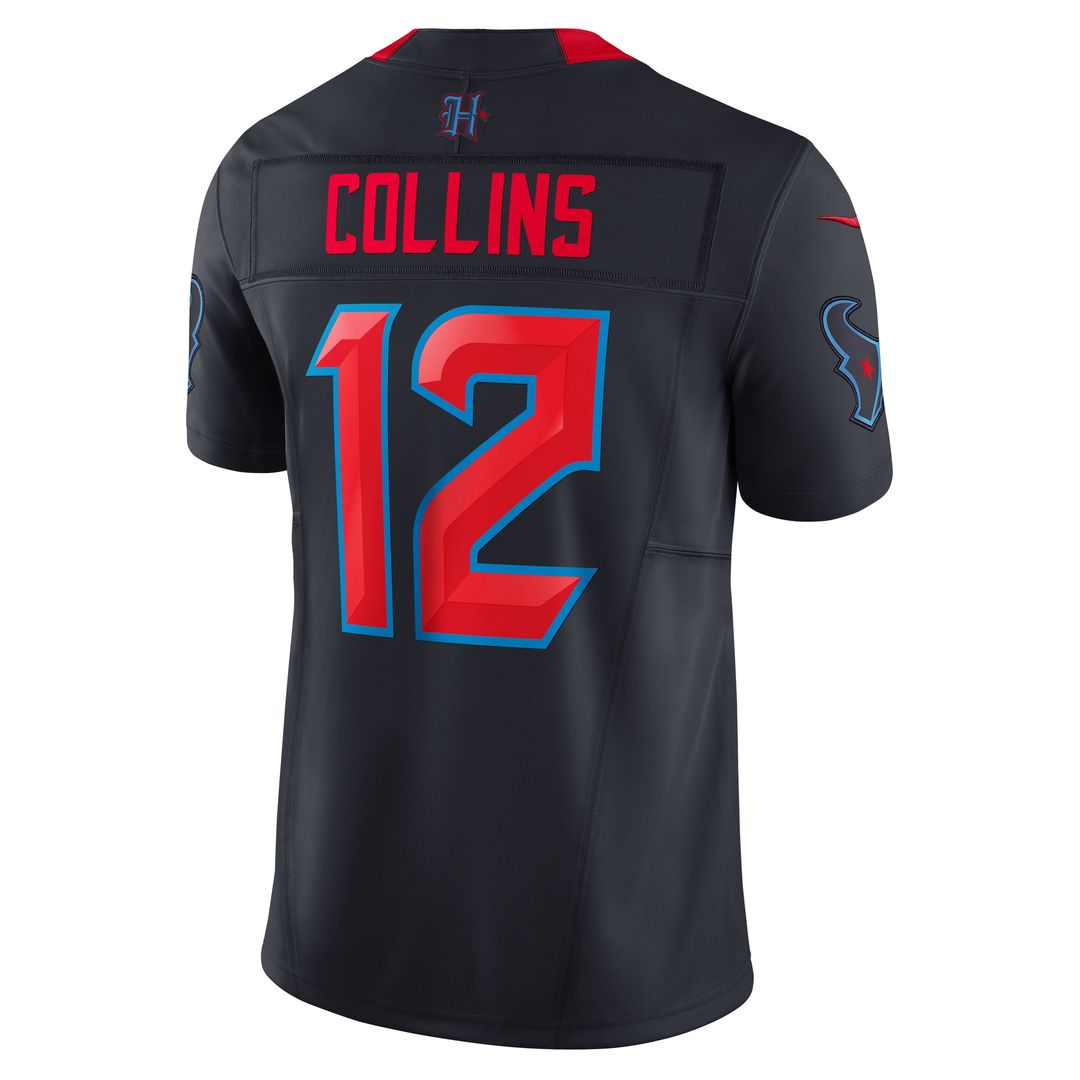 Nico Collins Houston Texans Nike Alternate 2 Vapor F.U.S.E. Limited Jersey - Navy