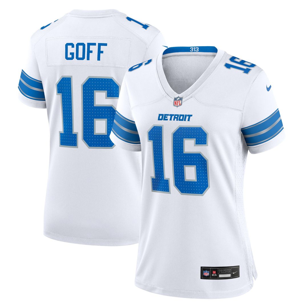 Jared Goff Detroit Lions Nike Women's Game Jersey - White