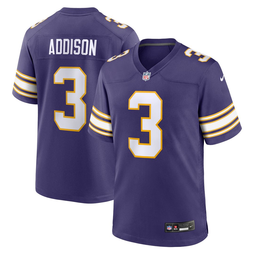 Jordan Addison Minnesota Vikings Nike Alternate Game Jersey - Purple