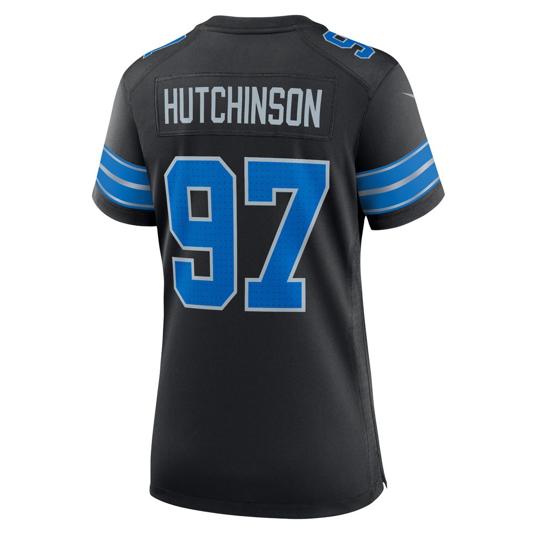 Aidan Hutchinson Detroit Lions Nike Women's 2nd Alternate Game Jersey - Black