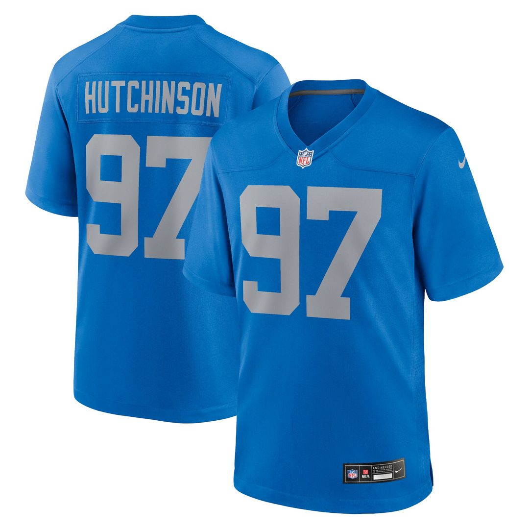Aidan Hutchinson Detroit Lions Nike Alternate Game Jersey -  Blue