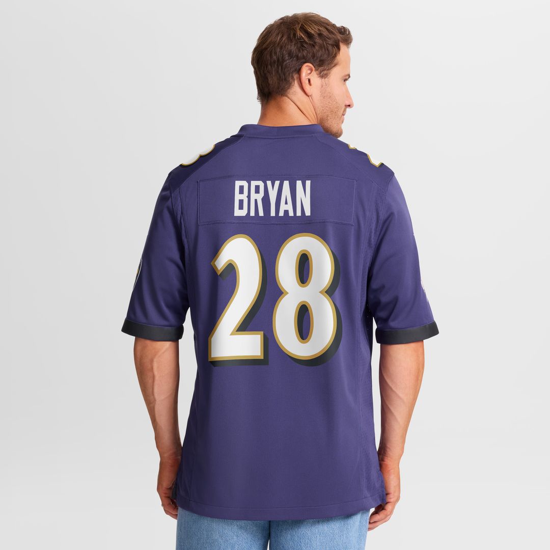 Taven Bryan Baltimore Ravens Nike Team Game Jersey -  Purple