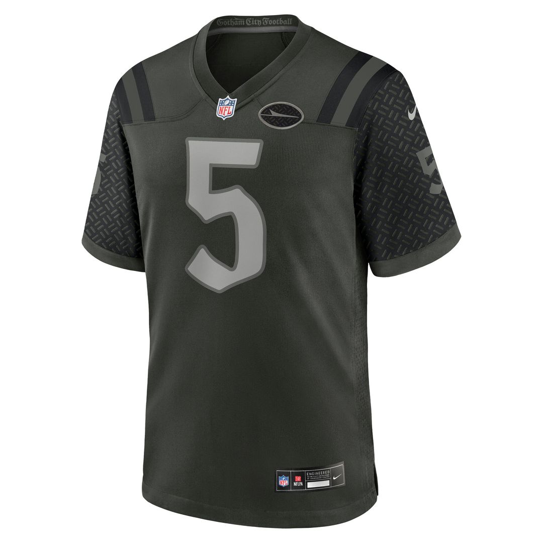 Garrett Wilson New York Jets Nike 2025 Rivalries Collection Game Jersey - Gotham Green