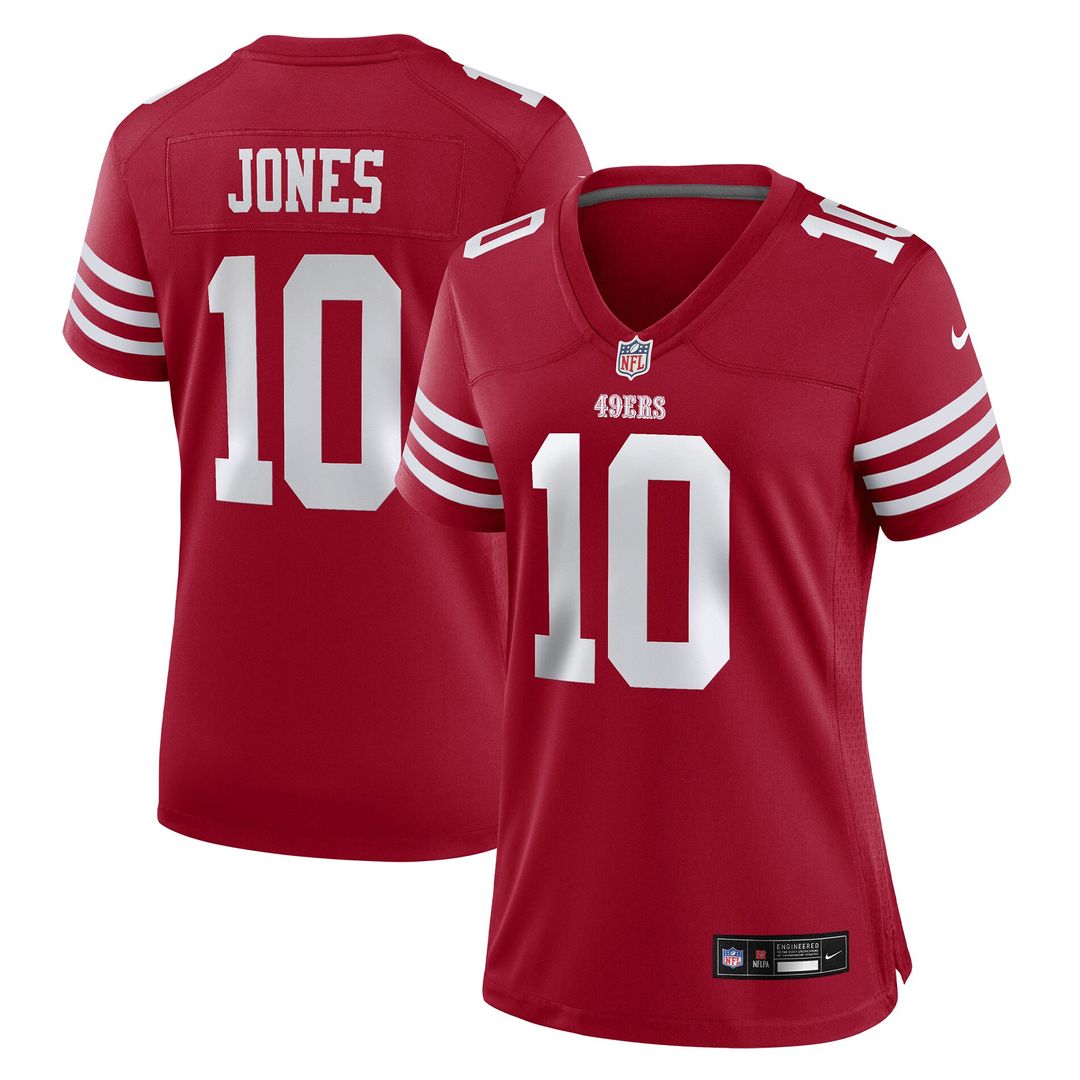 Mac Jones San Francisco 49ers Nike Women's Team Game Jersey -  Scarlet