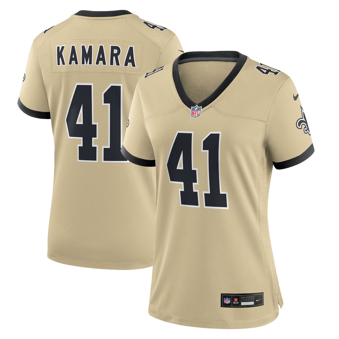 Alvin Kamara New Orleans Saints Nike Women's Gameday Golds Alternate Game Player Jersey - Gold