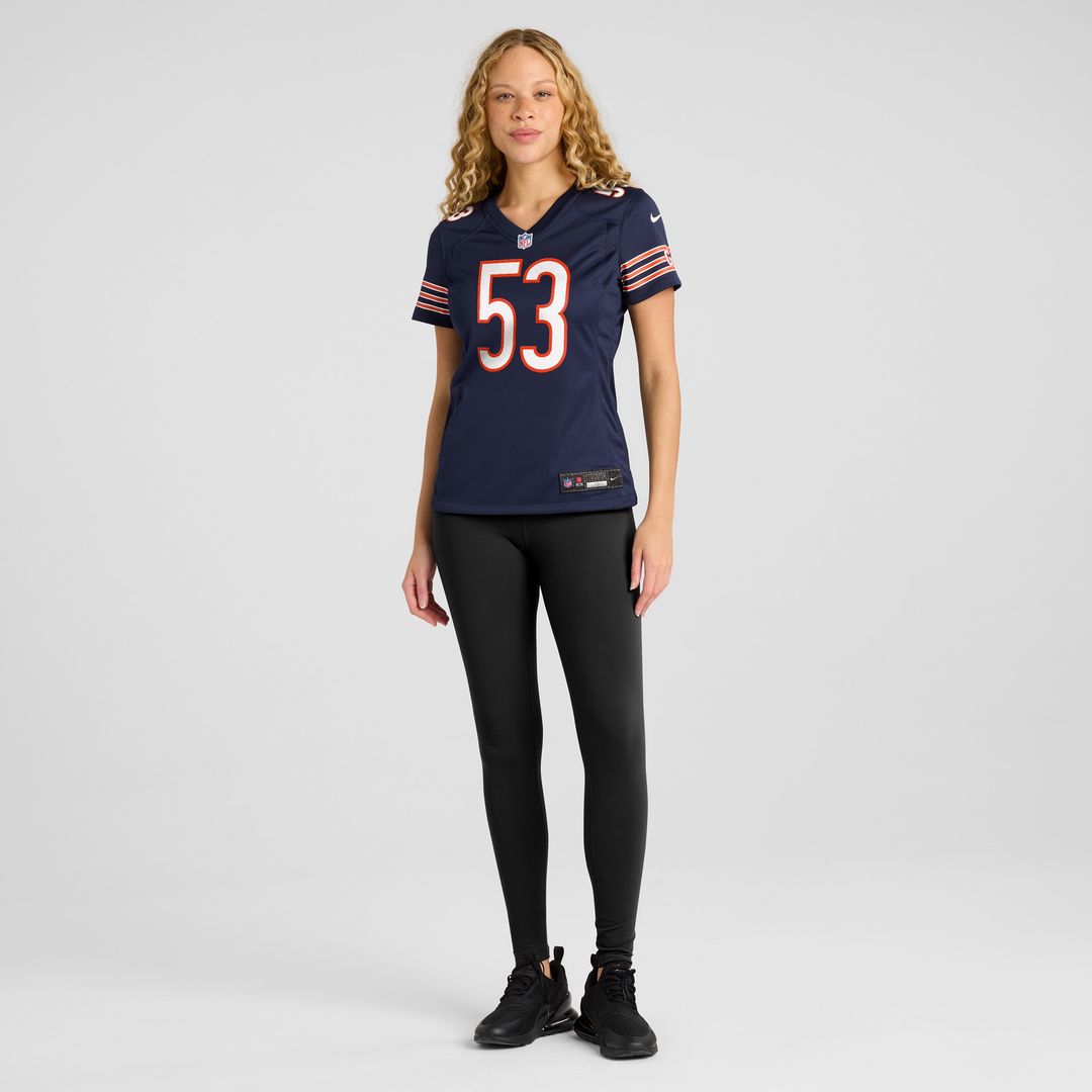 TJ Edwards Chicago Bears Nike Women's Game Player Jersey - Navy