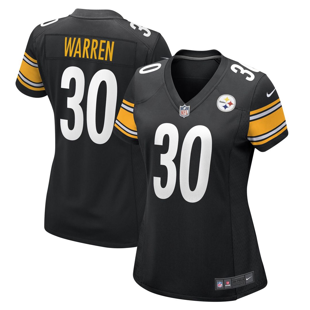 Jaylen Warren Pittsburgh Steelers Nike Women's Game Player Jersey - Black