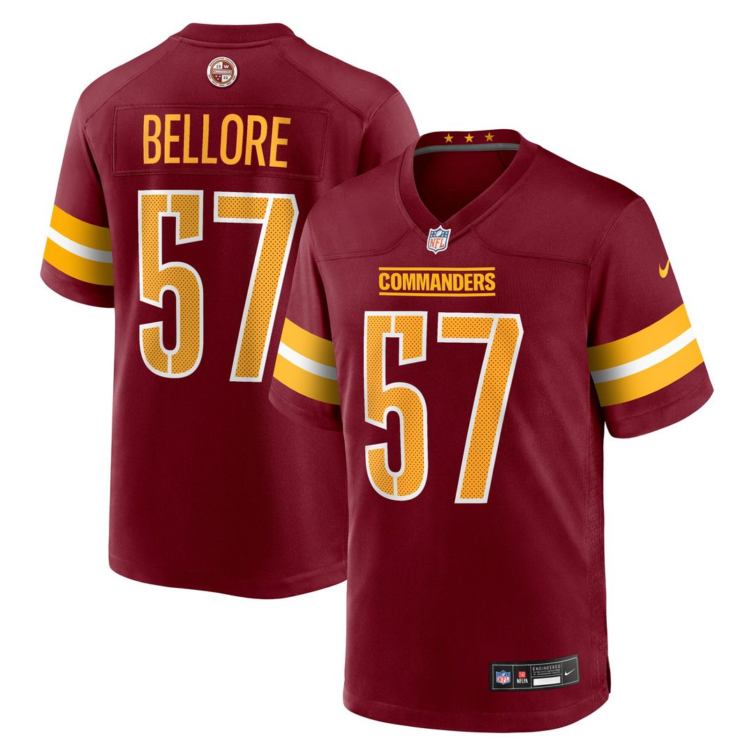 Nick Bellore Washington Commanders Nike Team Game Jersey -  Burgundy