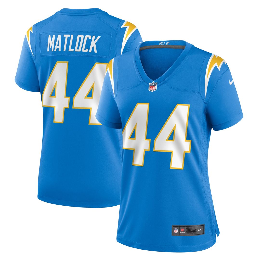 Scott Matlock Los Angeles Chargers Nike Women's  Game Jersey -  Powder Blue