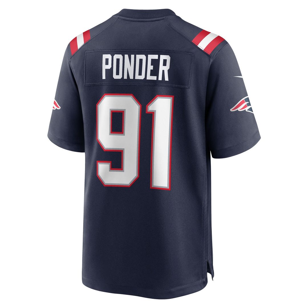 Elijah Ponder New England Patriots Nike Team Game Jersey -  Navy
