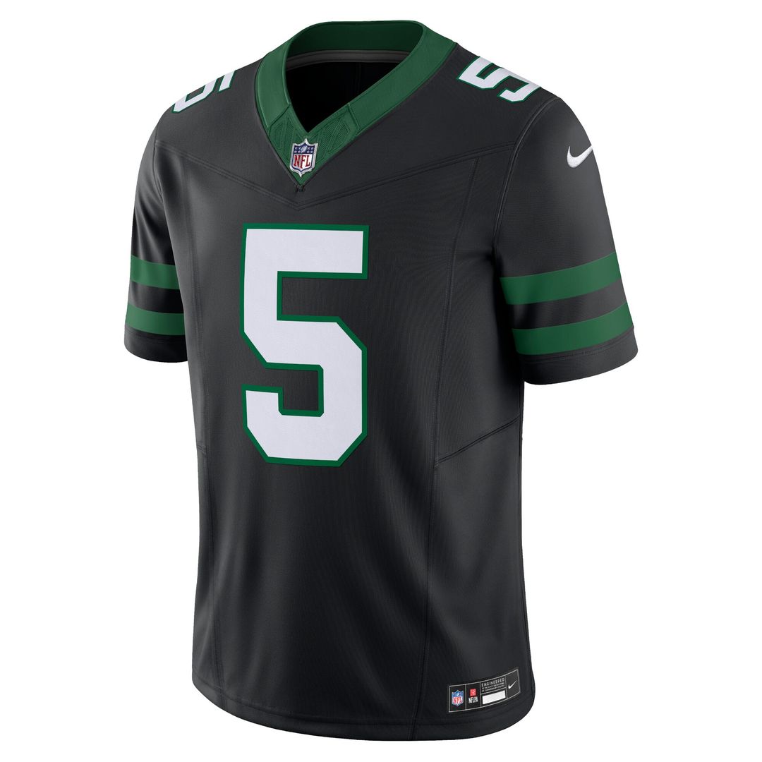 Garrett Wilson New York Jets Nike Alternate Vapor F.U.S.E. Limited Jersey  - Legacy Black