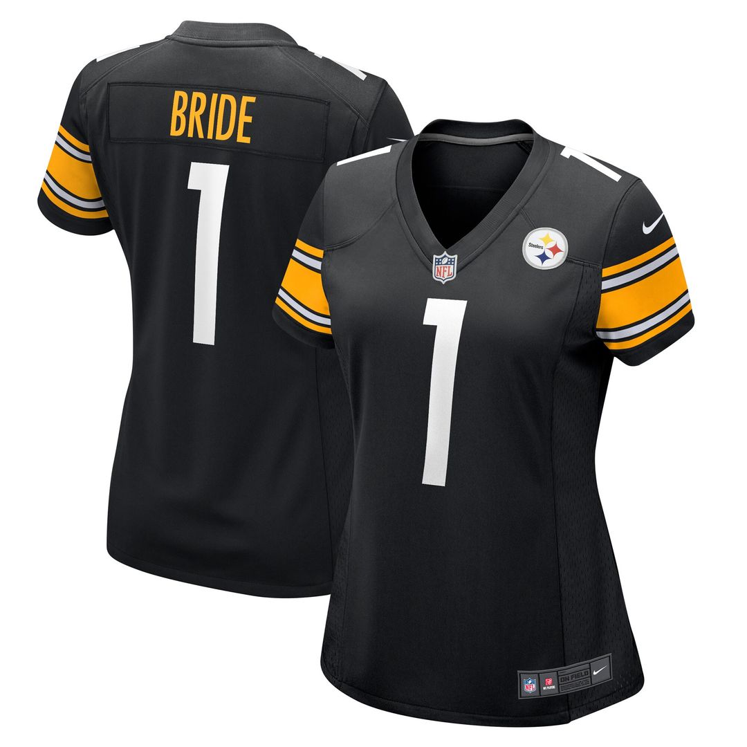 Number 1 Bride Pittsburgh Steelers Nike Women's Game Jersey - Black