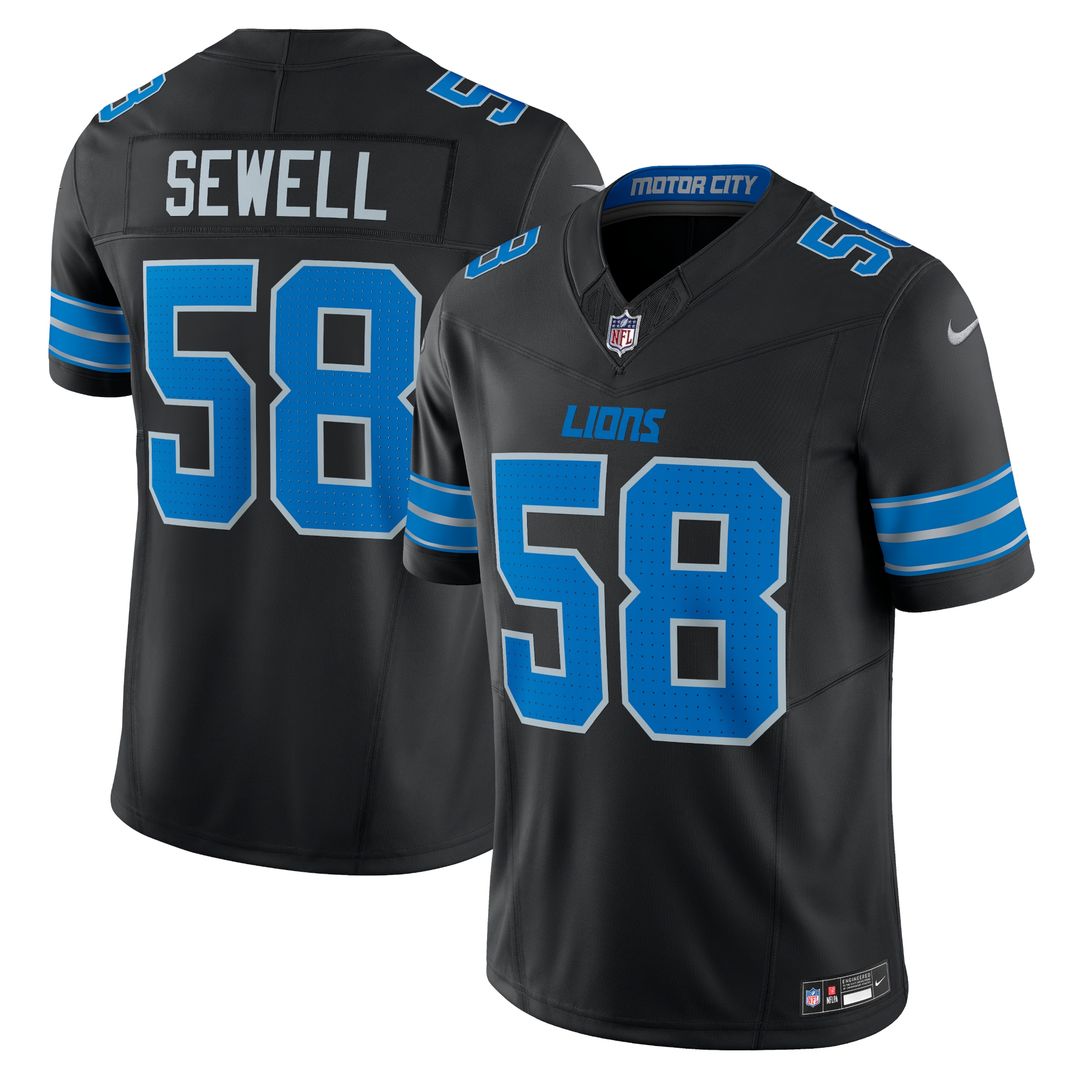 Penei Sewell Detroit Lions Nike Vapor F.U.S.E. Alternate Limited Jersey - Black