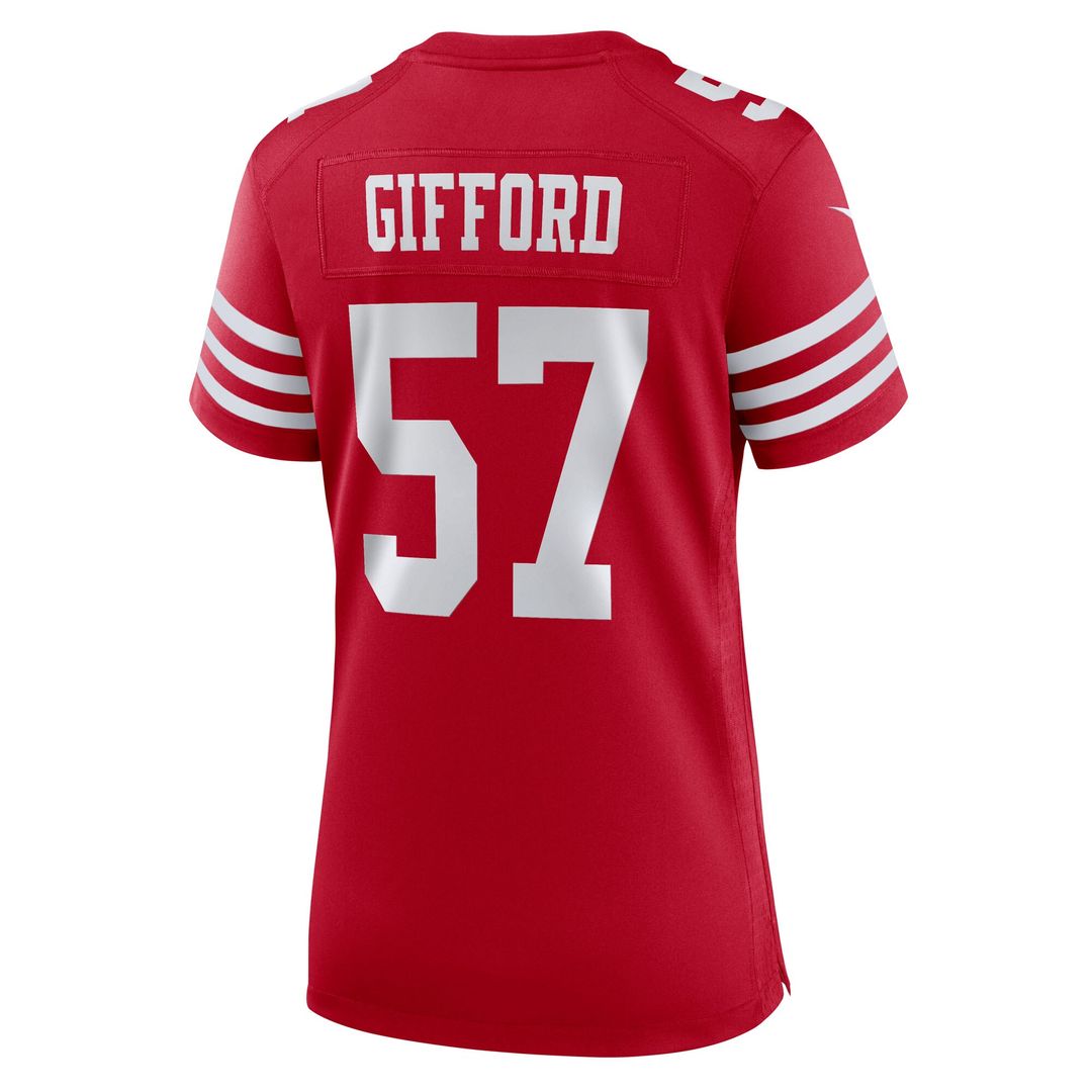 Luke Gifford San Francisco 49ers Nike Women's Team Game Jersey -  Scarlet