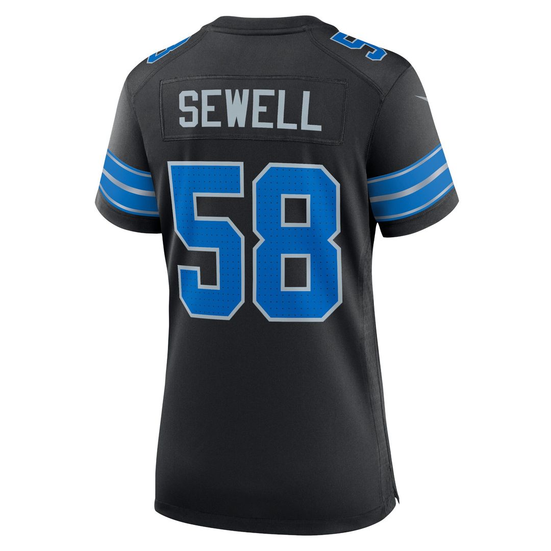 Penei Sewell Detroit Lions Nike Women's 2nd Alternate Game Jersey - Black