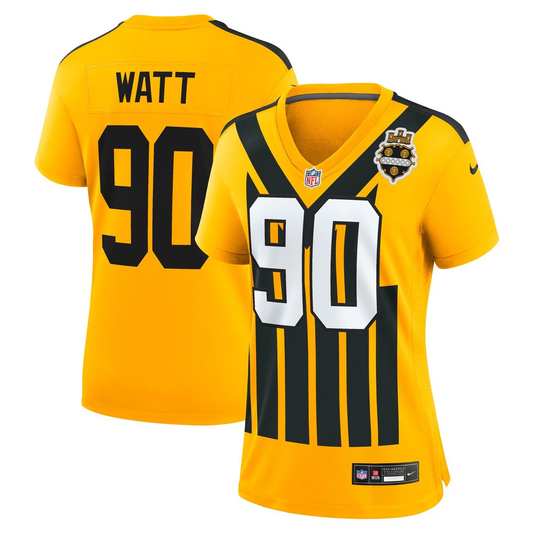 T.J. Watt Pittsburgh Steelers Nike Women's Alternate 1933 Throwback Game Jersey - Gold