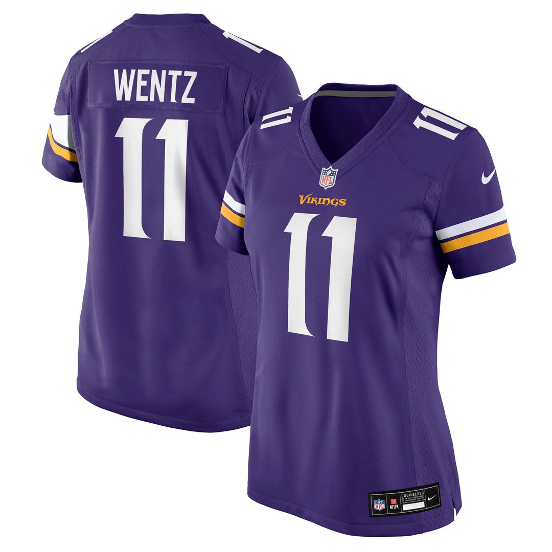 Carson Wentz Minnesota Vikings Nike Women's Team Game Jersey -  Purple