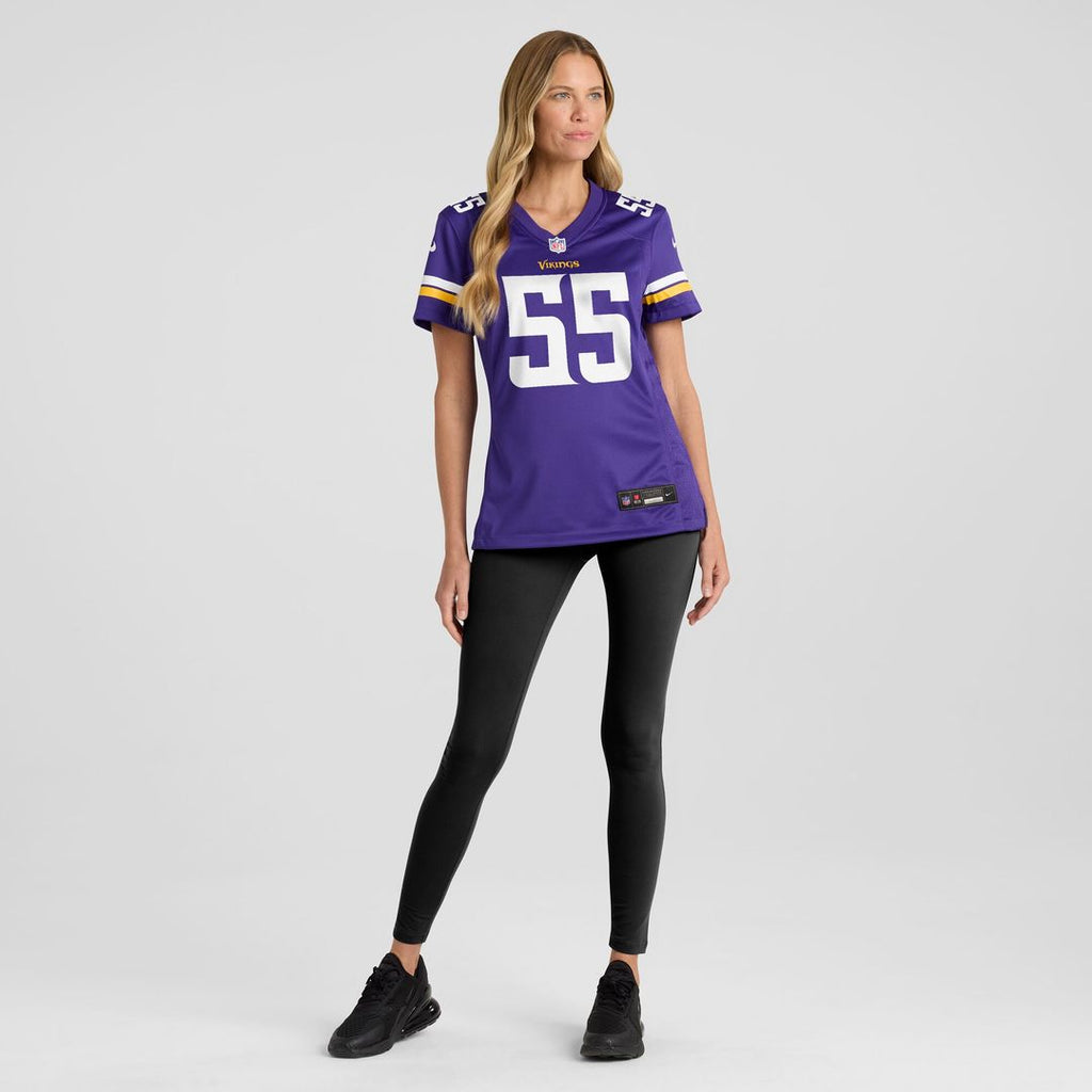 Jack Del Rio Minnesota Vikings Nike Women's Game Retired Player Jersey - Purple