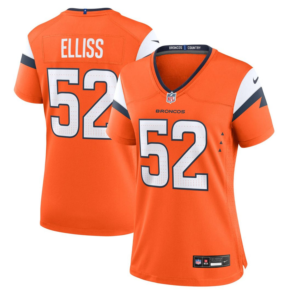 Jonah Elliss Denver Broncos Nike Women's Team Game Jersey -  Orange