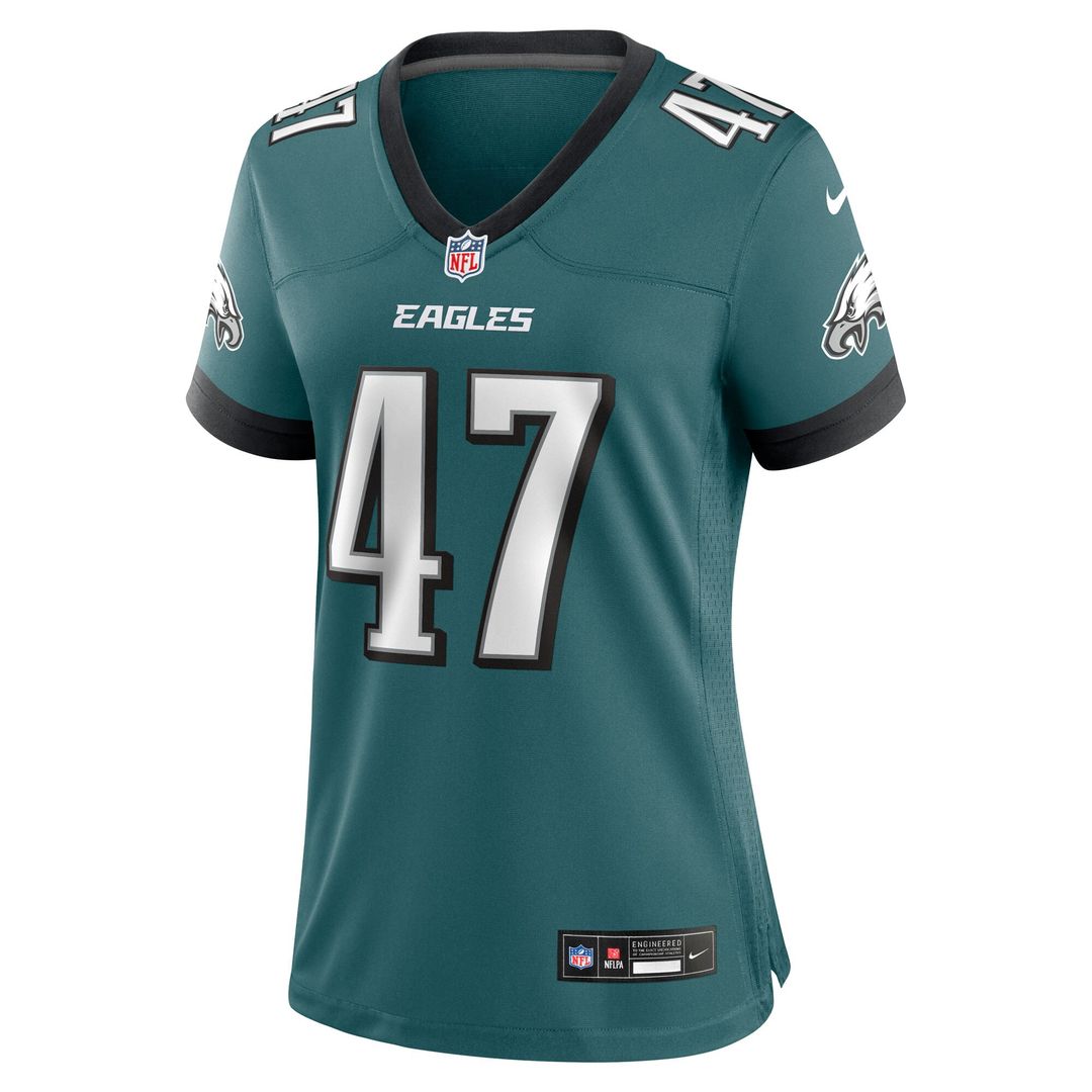 Charley Hughlett Philadelphia Eagles Nike Women's Team Game Jersey - Midnight Green