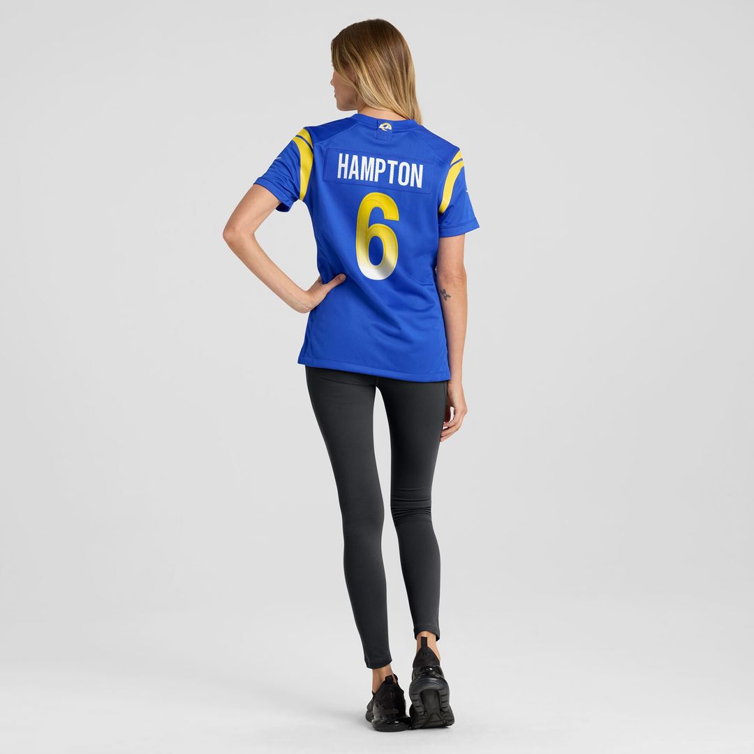 Nick Hampton Los Angeles Rams Nike Women's Team Game Jersey -  Royal