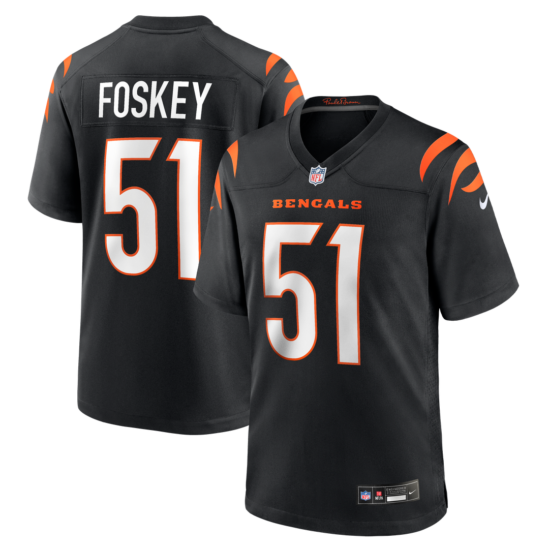 Isaiah Foskey Cincinnati Bengals Nike Team Game Jersey -  Black