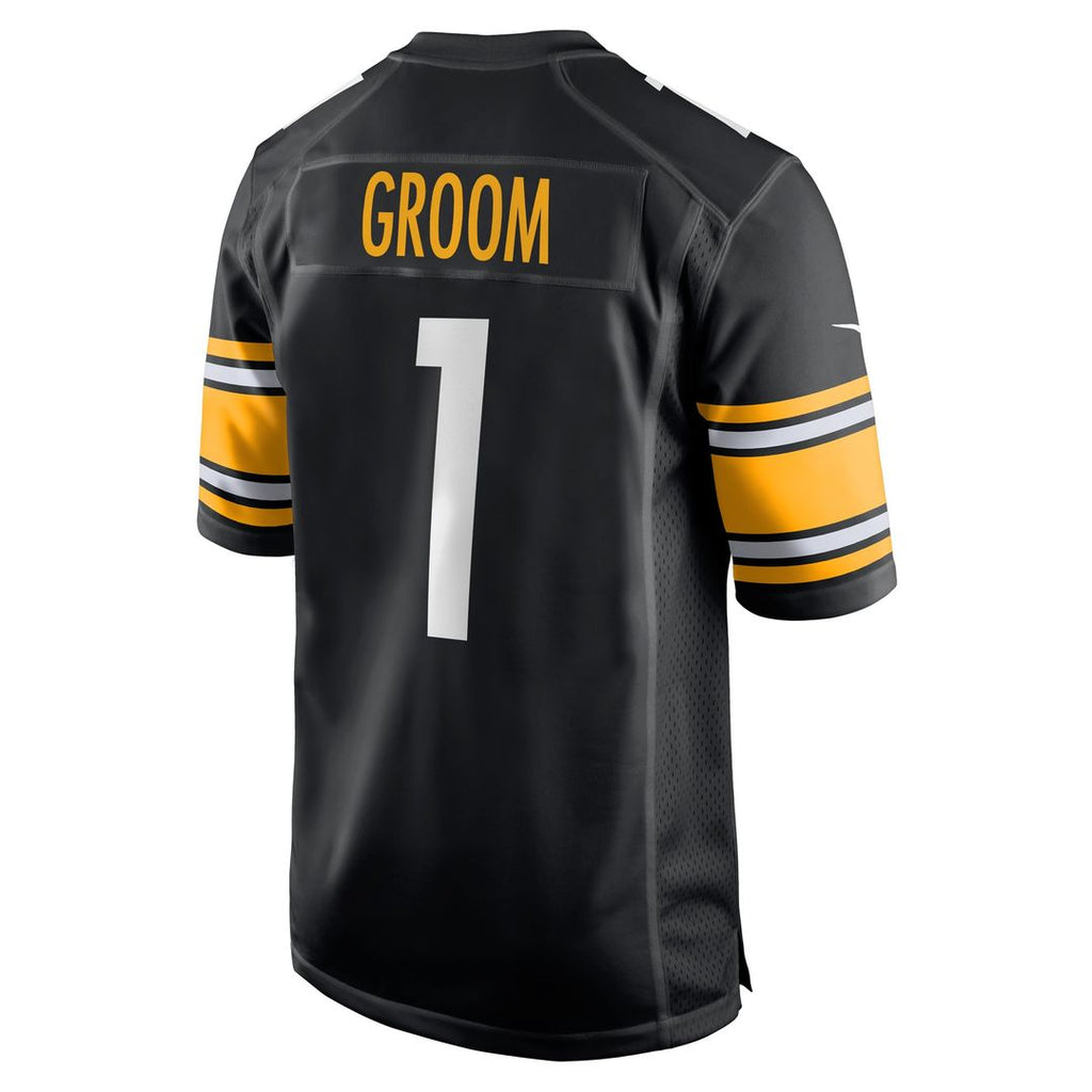 Number 1 Groom Pittsburgh Steelers Nike Game Jersey - Black