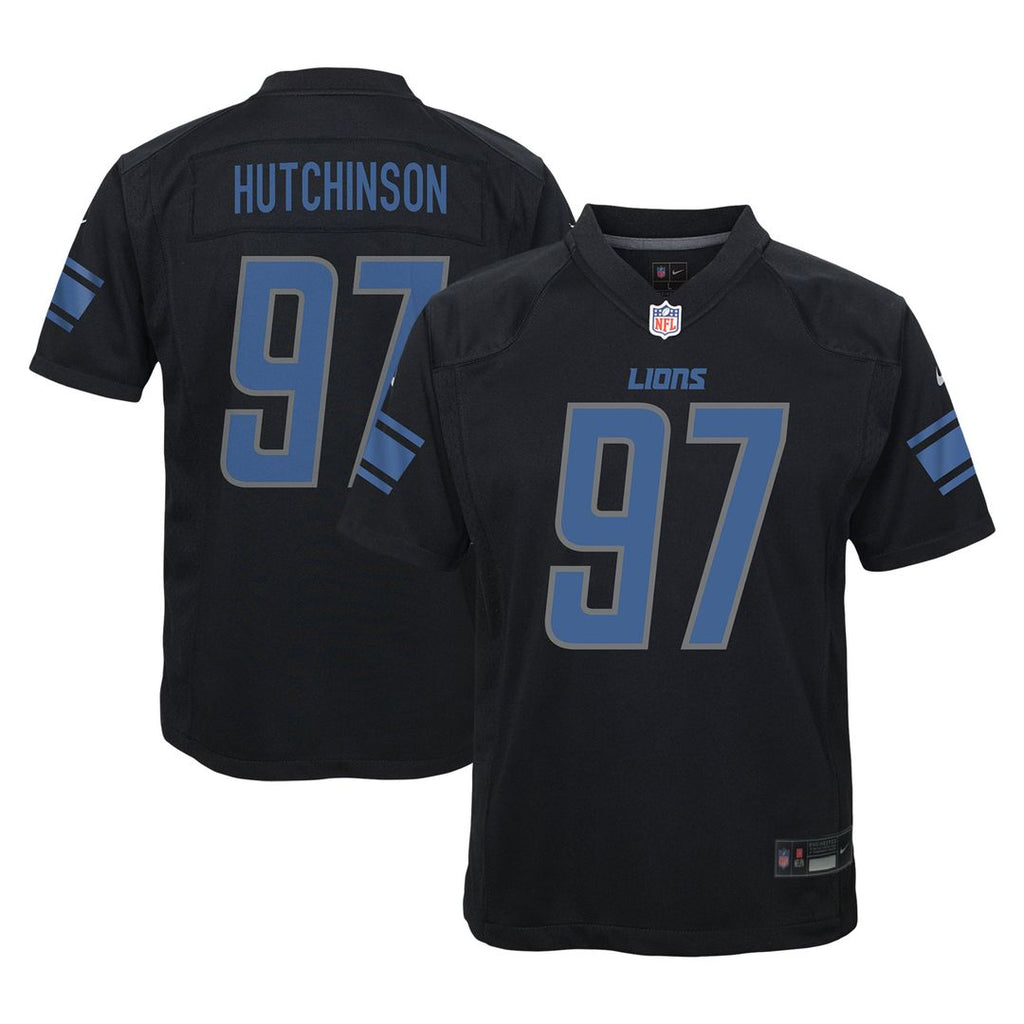 Aidan Hutchinson Detroit Lions Nike Youth Game Jersey - Black