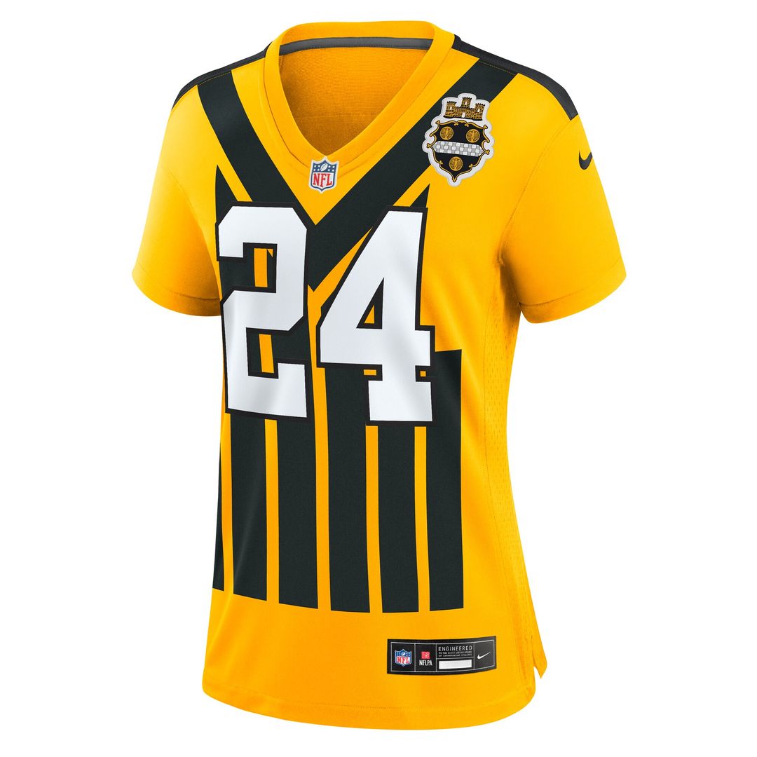Joey Porter Jr. Pittsburgh Steelers Nike Women's Alternate 1933 Throwback Game Jersey - Gold