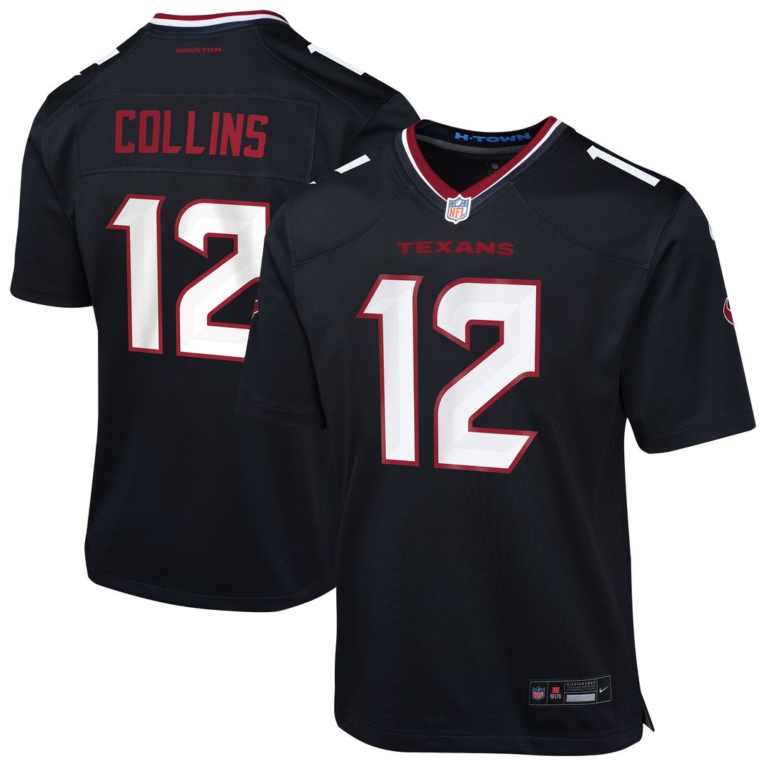 Nico Collins Houston Texans Nike Youth Team Game Jersey - Navy