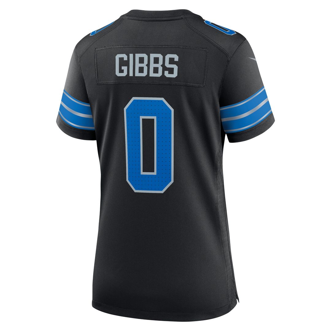 Jahmyr Gibbs Detroit Lions Nike Women's 2nd Alternate Game Player Jersey - Black