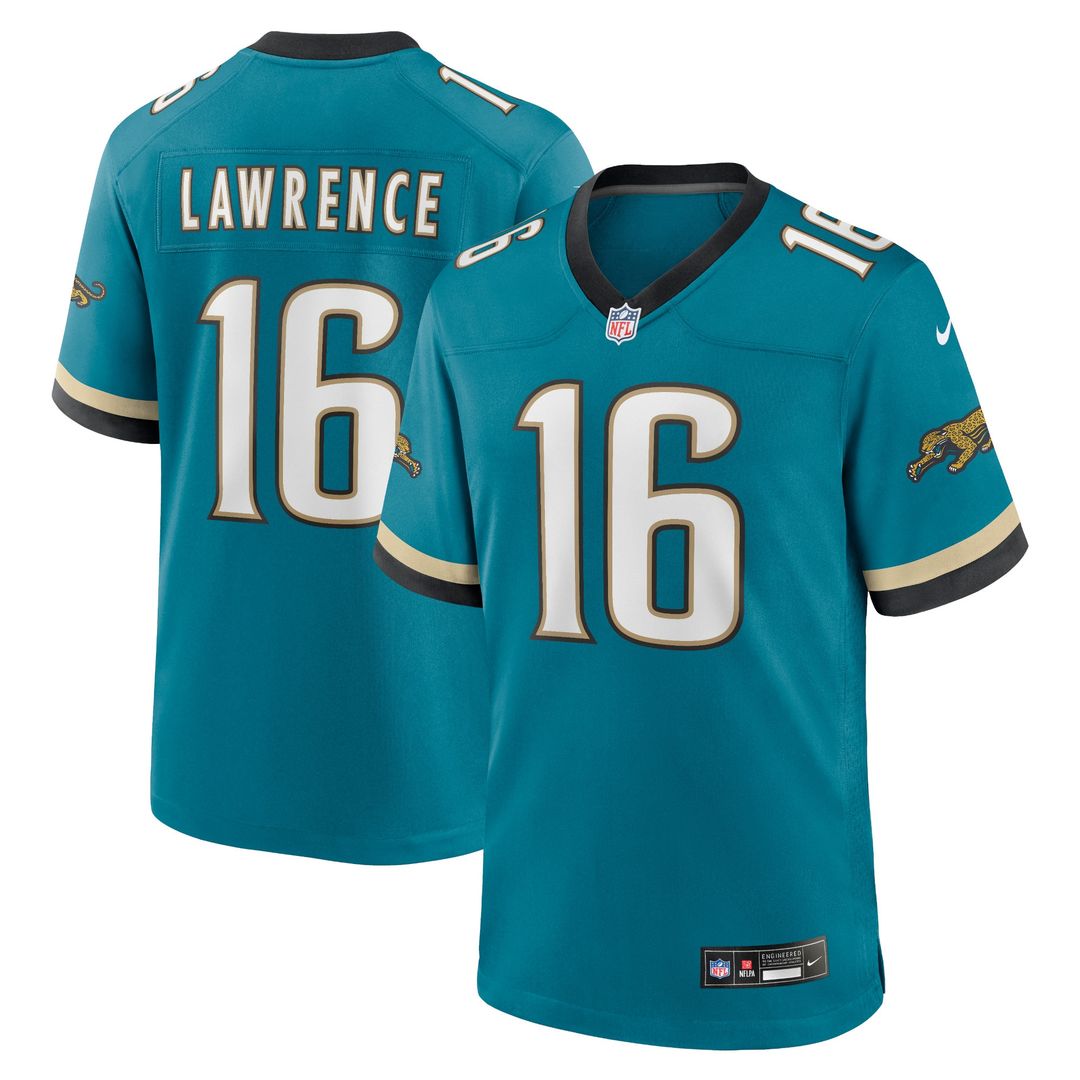 Trevor Lawrence Jacksonville Jaguars Nike Prowler Throwback Player Game Jersey - Teal
