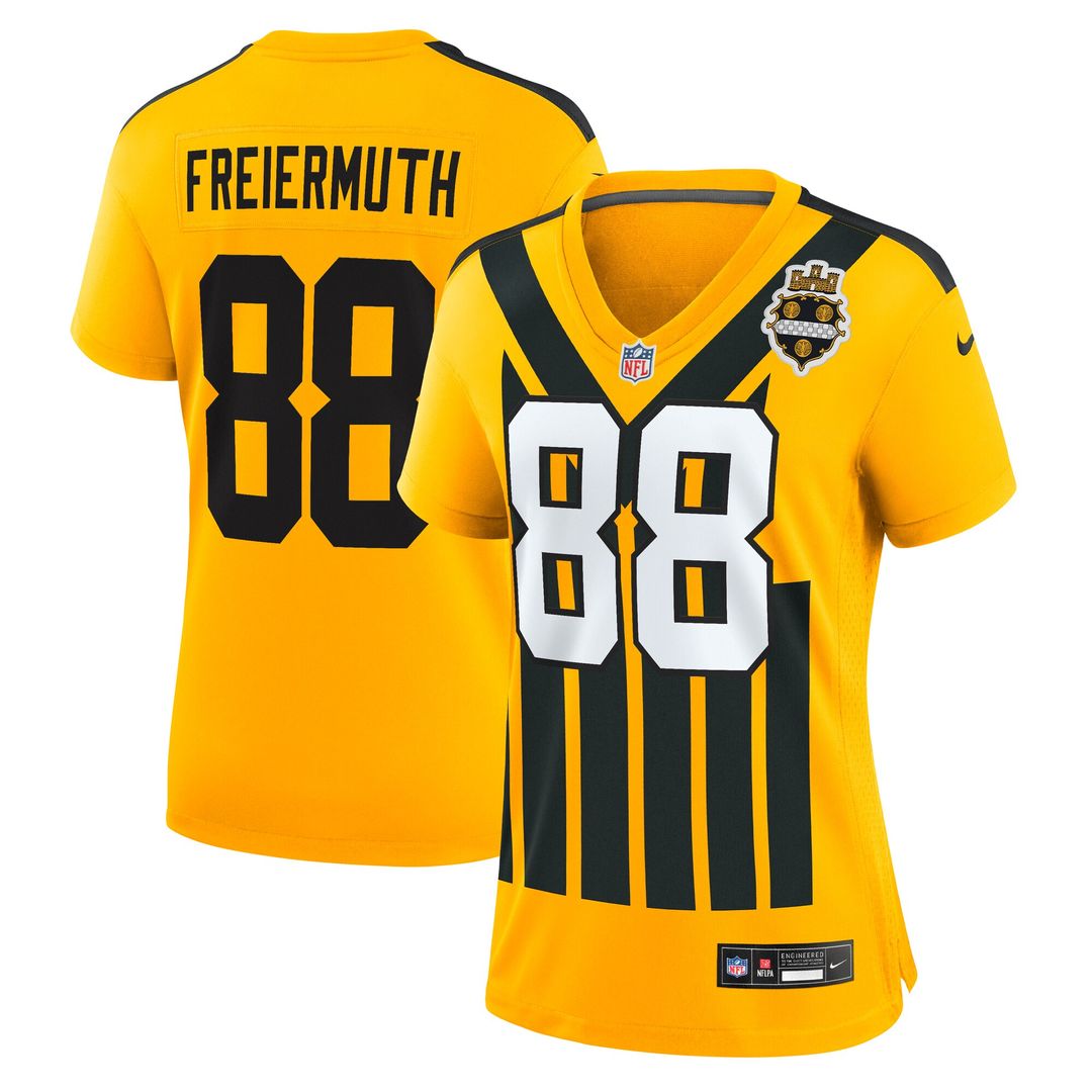 Pat Freiermuth Pittsburgh Steelers Nike Women's Alternate 1933 Throwback Game Jersey - Gold