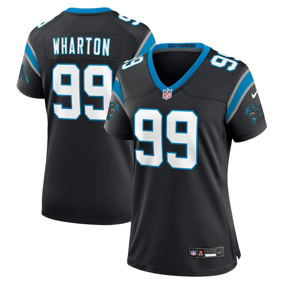 Tershawn Wharton Carolina Panthers Nike Women's Team Game Jersey -  Black