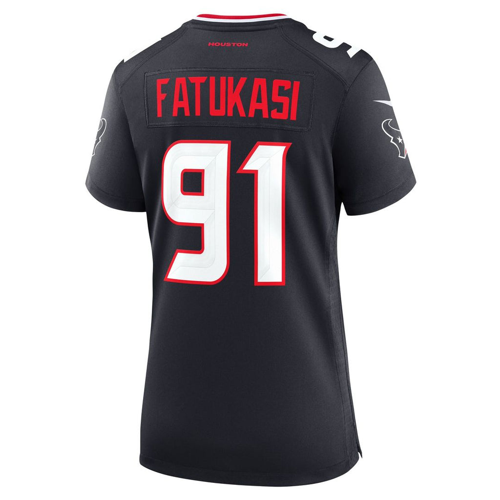 Folorunso Fatukasi Houston Texans Nike Women's Team Game Jersey -  Navy
