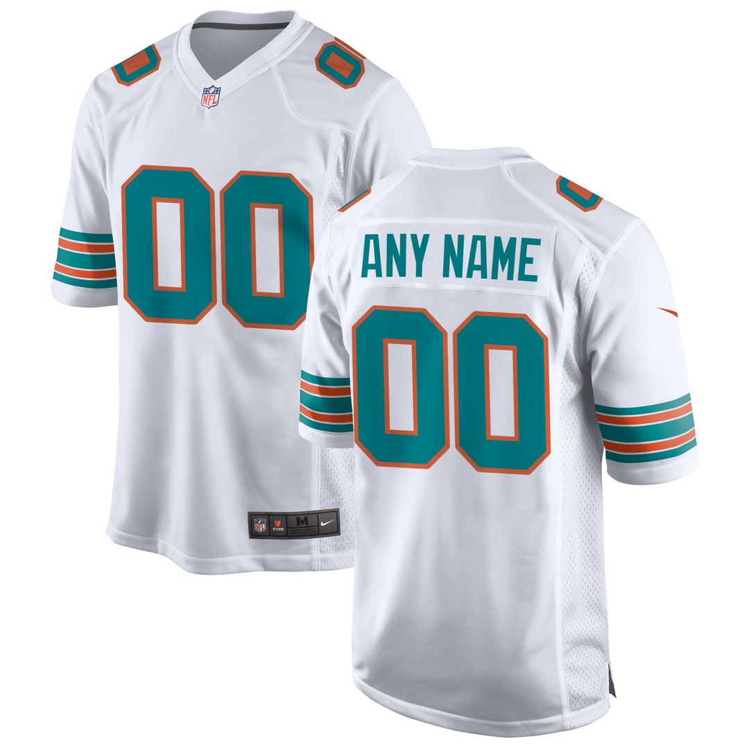Miami Dolphins Nike Alternate Custom Game Jersey - White