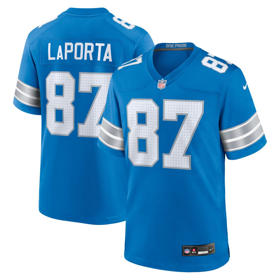 Sam LaPorta Detroit Lions Nike Game Jersey - Blue