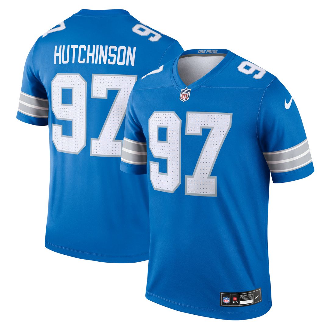 Aidan Hutchinson Detroit Lions Nike Legend Player Performance Top - Blue