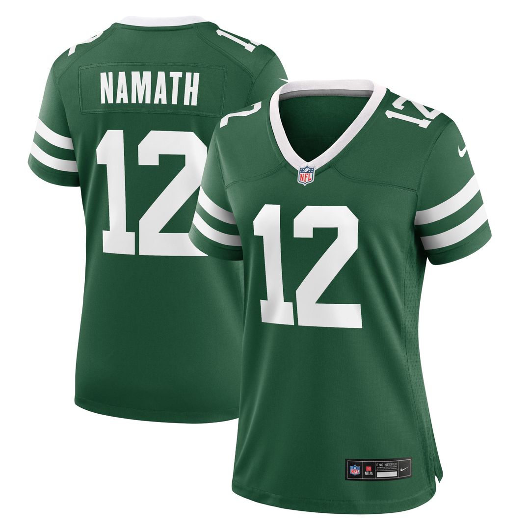 Joe Namath New York Jets Nike Women's Retired Player Game Jersey - Legacy Green