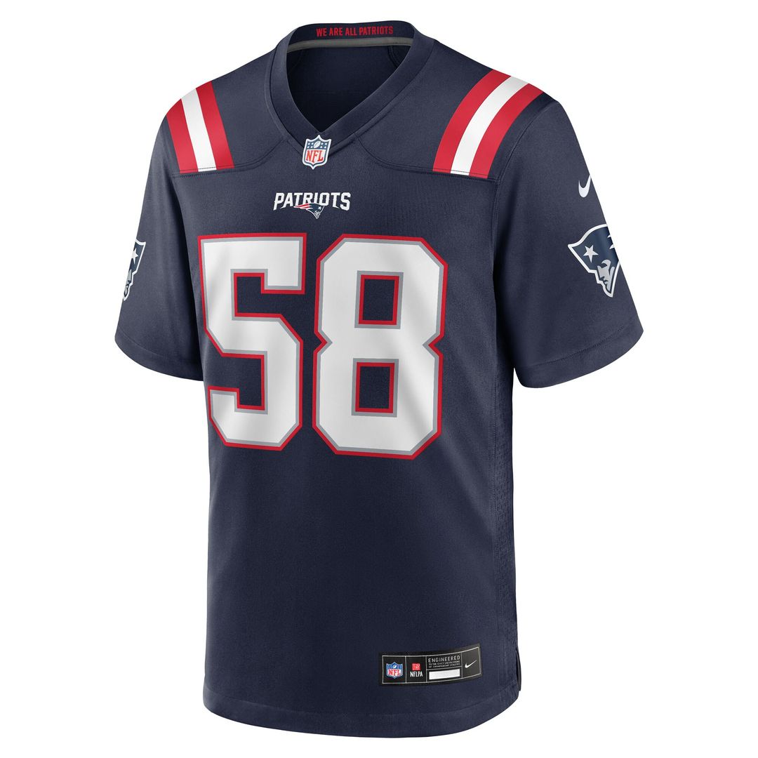 Jared Wilson New England Patriots Nike Team Game Jersey -  Navy