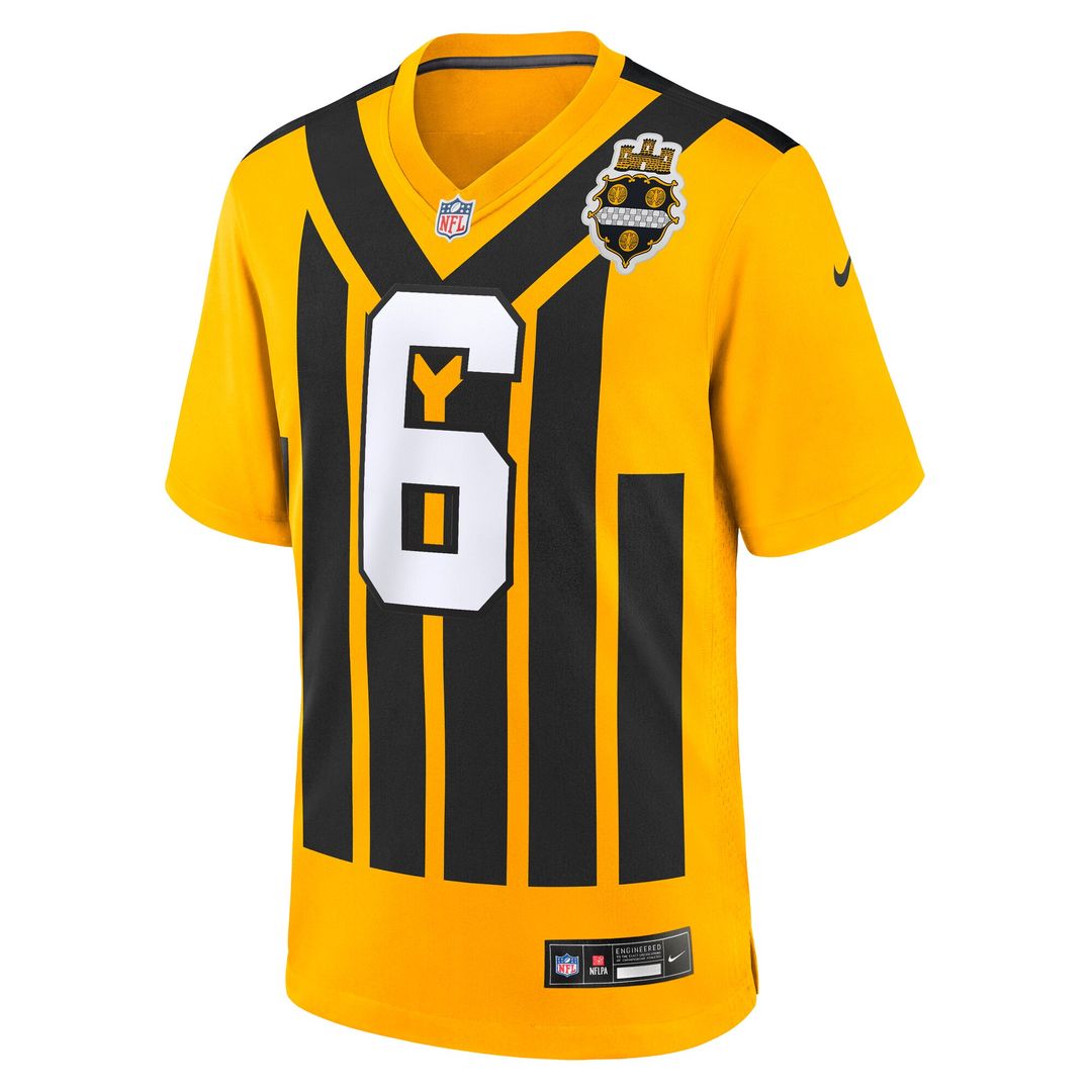 Patrick Queen Pittsburgh Steelers Nike Alternate 1933 Throwback Game Jersey - Gold