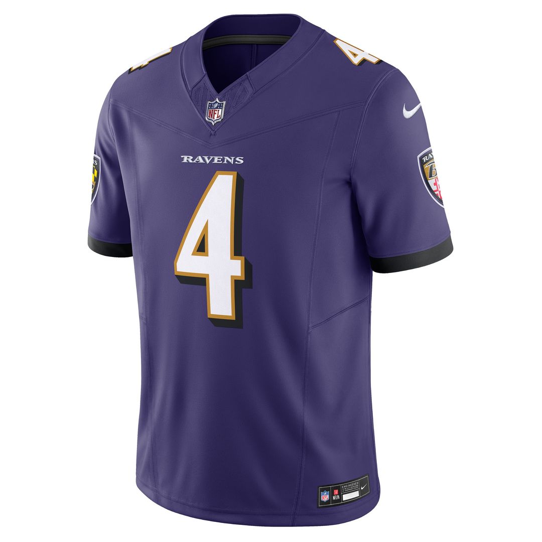 Zay Flowers Baltimore Ravens Nike Vapor F.U.S.E. Limited Jersey - Purple