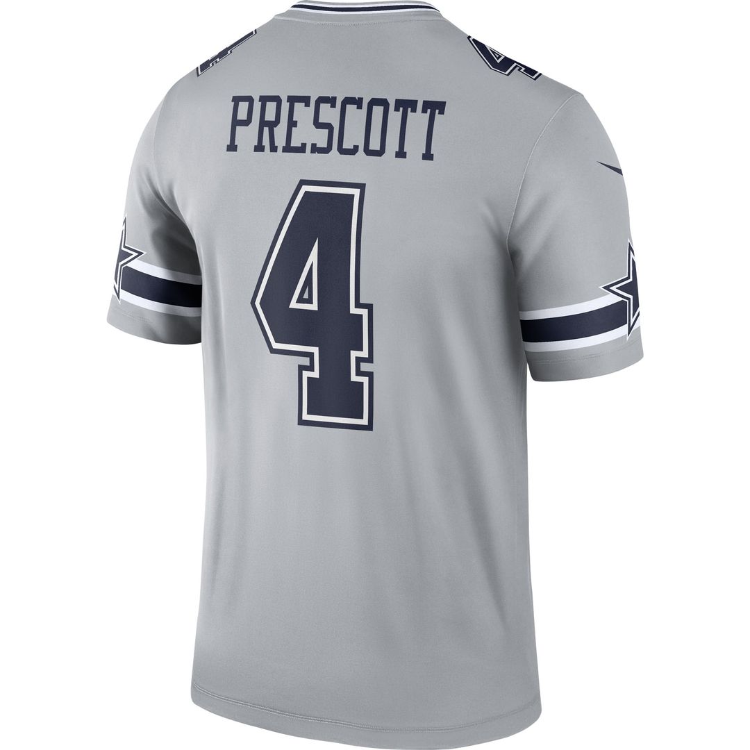 Dak Prescott Dallas Cowboys Nike Inverted Legend Player Performance Top -  Gray