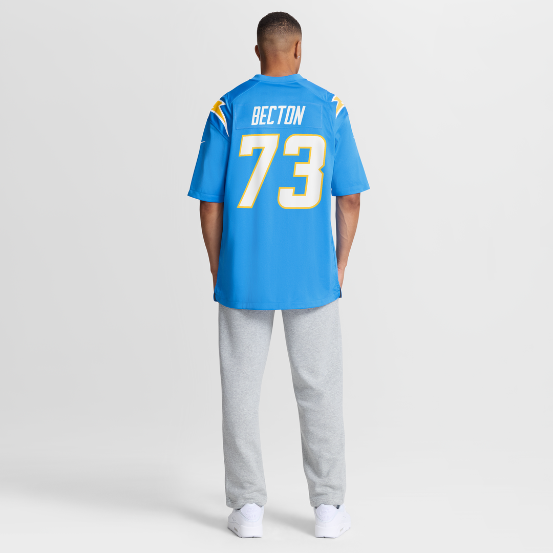 Mekhi Becton Los Angeles Chargers Nike Team Game Jersey -  Powder Blue