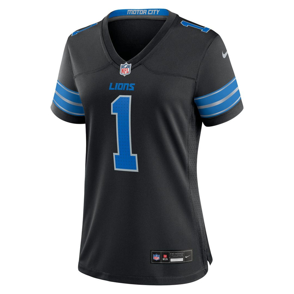 Jameson Williams Detroit Lions Nike Women's 2nd Alternate Game Player Jersey - Black