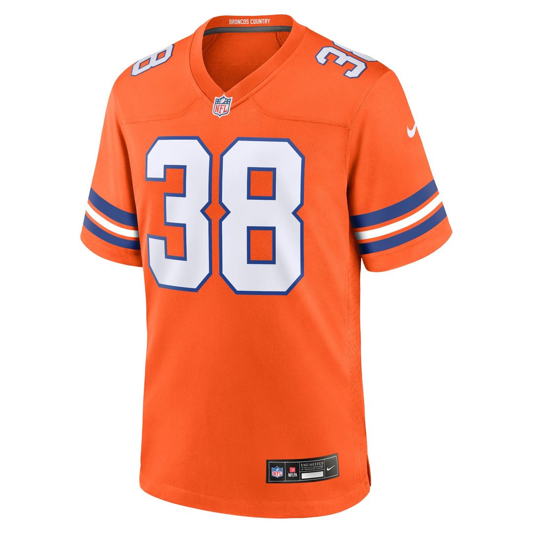 Jaleel McLaughlin Denver Broncos Nike Mile High Collection 1977 Throwback Player Game Jersey - Orange