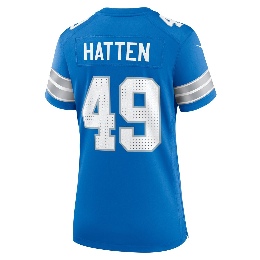 Hogan Hatten Detroit Lions Nike Women's Game Jersey -  Blue